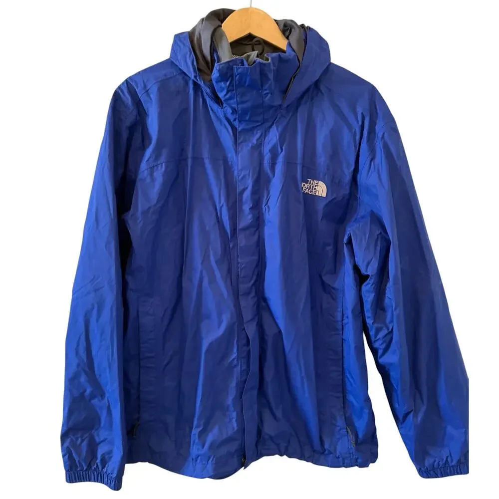 The North Face Hyvent Hooded Windbreaker Rain Jacket Blue L